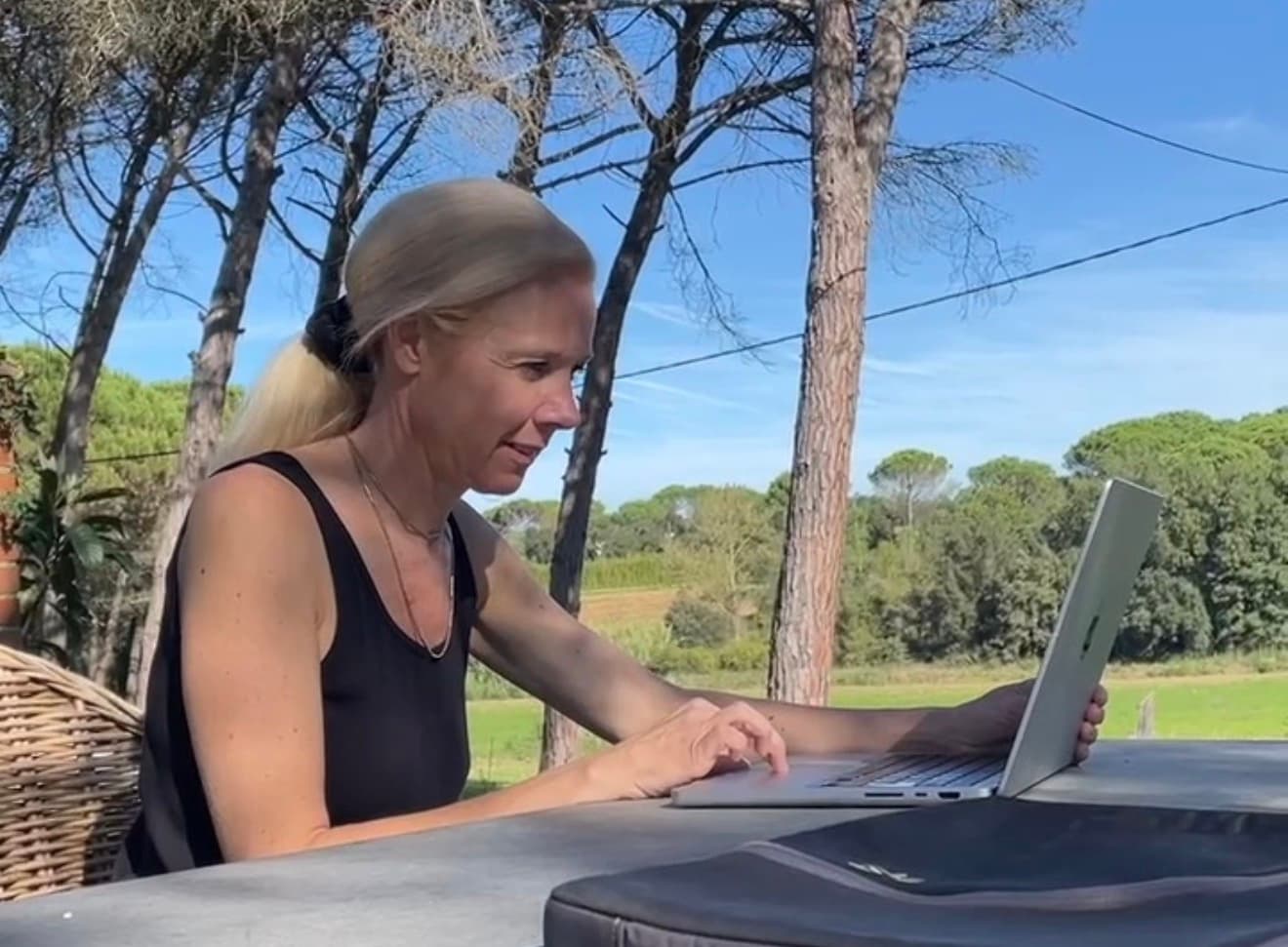 Aan het werk in de zon in Spanje